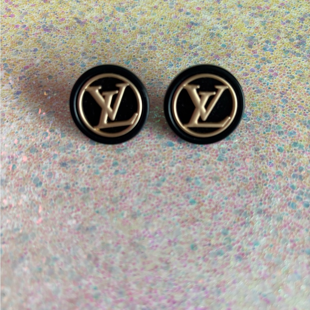 Upcycled Black and Gold Earrings